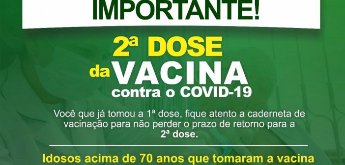 Segunda dose da vacina contra Covid-19 para idosos
